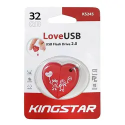 فلش طرح قلب کینگ استار Ks245 32G | هایتل کالا