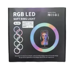 رینگ لایت RGB مدل MJ36 کنترل دار 14 اینچ | هایتل کالا