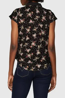 بلوز آستین کوتاه گلدار