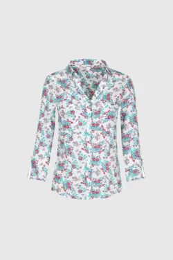 شومیز گلدار آستین بلند