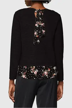 بلوز آستین بلند یقه گرد