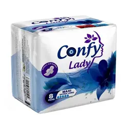 نوار بهداشتی کانفی لیدی مدل Maxi Extra Long بسته 8 عددی