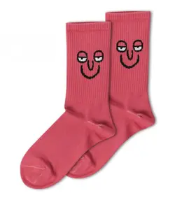 جوراب فانتزی ساق بلند کش انگلیسی صورتی