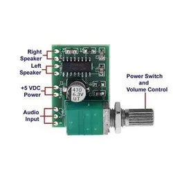 ماژول آمپلی فایر PAM8403 استریو دو کاناله 3 وات همراه با ولوم