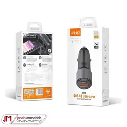 شارژر فندکی فست الدینیو مدل LDNIO C510Q همراه با کابل شارژ