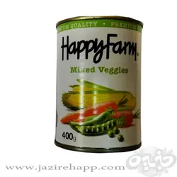 هپی فارم کنسرو مخلوط سبزیجات ۴۰۰ گرمی