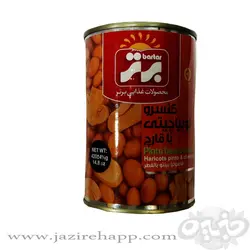 برتر کنسرو لوبیا چیتی با قارچ ۳۸۰ گرمی