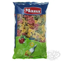 مانا پاستا پروانه کوچک سبزیجات ۵۰۰ گرمی