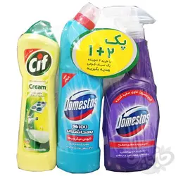 سفیدکننده دامستوس اکالیپتوس 750 میل + اسپری دامستوس بنفش + سیف کرم لیمو میکروکریستال 500 رایگان