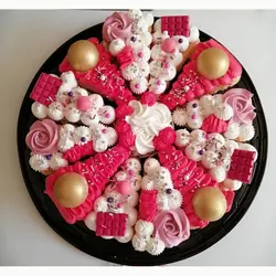 کیک اسلایسی قرمز - سفید