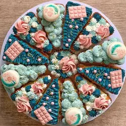 کیک اسلایسی طرح دریا