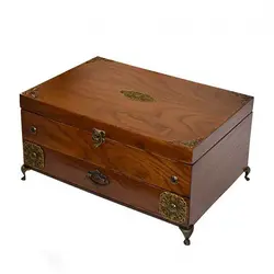 جعبه پذیرایی کشودار گردویی (حاوی انواع دمنوش) کد 06210