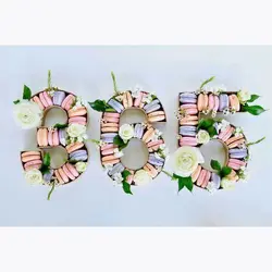 باکس چوبی حروف گل و ماکارون