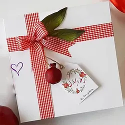 پک شکلات یلدایی گرد کوچک با پسته یا انار