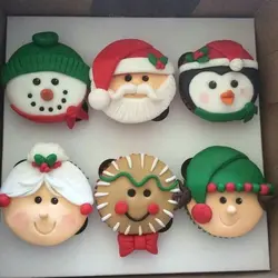 پک کاپ کیک طرح کریسمس