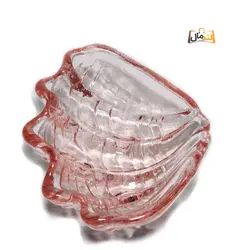 کاسه کریستال طرح صدف - رنگ صورتی