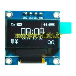 ماژول OLED 0.96 Inch I2C سفید رنگ رزولیشن ۱۲۸×۶۴