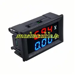 ولت متر آمپرمتر 3 رقم 100V 10A قرمز آبی