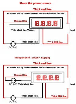 آمپرمتر 4DIGIT 0-10A رنگ آبی