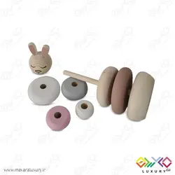 اکسسوری و اسباب بازی چوبی هرم هوش مدل خرگوش MKT20
