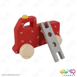 اکسسوری و اسباب بازی چوبی کودک طرح ماشین آتش نشانی MKT25