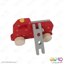 اکسسوری و اسباب بازی چوبی کودک طرح ماشین آتش نشانی MKT25