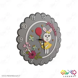 ساعت دیواری اتاق کودک طرح پرنسس خرگوش MKids64