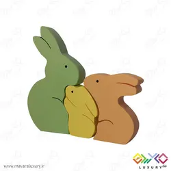 اکسسوری اتاق کودک پازل خانواده خرگوش MKT26
