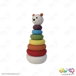 اکسسوری و اسباب بازی چوبی برج هوش مدل خرس MKT27