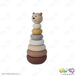 اکسسوری و اسباب بازی چوبی برج هوش مدل خرس MKT27