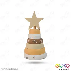 اکسسوری و اسباب بازی چوبی برج هوش مدل ستاره MKids68