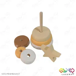 اکسسوری و اسباب بازی چوبی برج هوش مدل ستاره MKids68