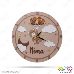 ساعت دیواری اتاق کودک مدل تدی خرسه MKids69