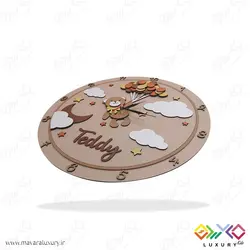 ساعت دیواری اتاق کودک مدل تدی خرسه MKids69