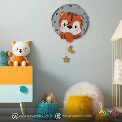 ساعت دیواری اتاق کودک مدل ببری MKids71