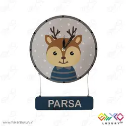 ساعت دیواری اتاق کودک و نوجوان طرح گوزن MKids43