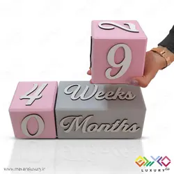 ست کامل مکعب چوبی گاهشمار سن کودک مگا سایز MKIDS35B