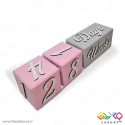 ست کامل مکعب چوبی گاهشمار سن کودک مگا سایز MKIDS35B