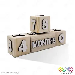 ست کامل مکعب چوبی گاهشمار سن کودک مدل 3 مکعبی +MKIDS35