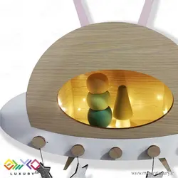 چراغ خواب و شلف تزئینی اتاق کودک طرح سفینه مدل MKids44