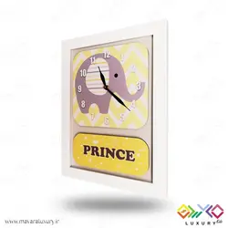 ساعت دیواری اتاق کودک سری پرنس مدل MKids45G