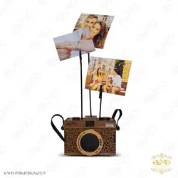 نگهدارنده رومیزی عکس طرح ماکت دوربین چوبی مدل MD034