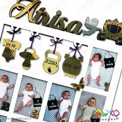 قاب عکس ماهگرد (12 ماهه) کودک مدل MKIDS6