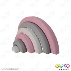 اکسسوری اتاق کودک پازل رنگین کمان چوبی 6 رنگ MKT01