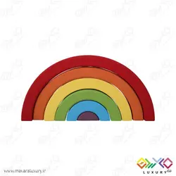 اکسسوری اتاق کودک پازل رنگین کمان چوبی 6 رنگ MKT01