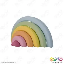 اکسسوری اتاق کودک پازل رنگین کمان چوبی 6 رنگ MKT01