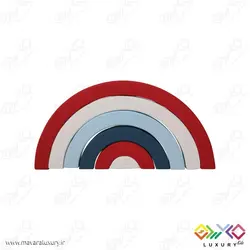 اکسسوری اتاق کودک پازل رنگین کمان چوبی 6 رنگ MKT01