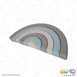 اکسسوری اتاق کودک پازل رنگین کمان چوبی 6 رنگ MKT01