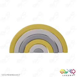 اکسسوری اتاق کودک پازل رنگین کمان چوبی 6 رنگ MKT01
