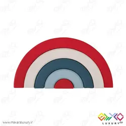 اکسسوری اتاق کودک پازل رنگین کمان چوبی 5 رنگ MKT01